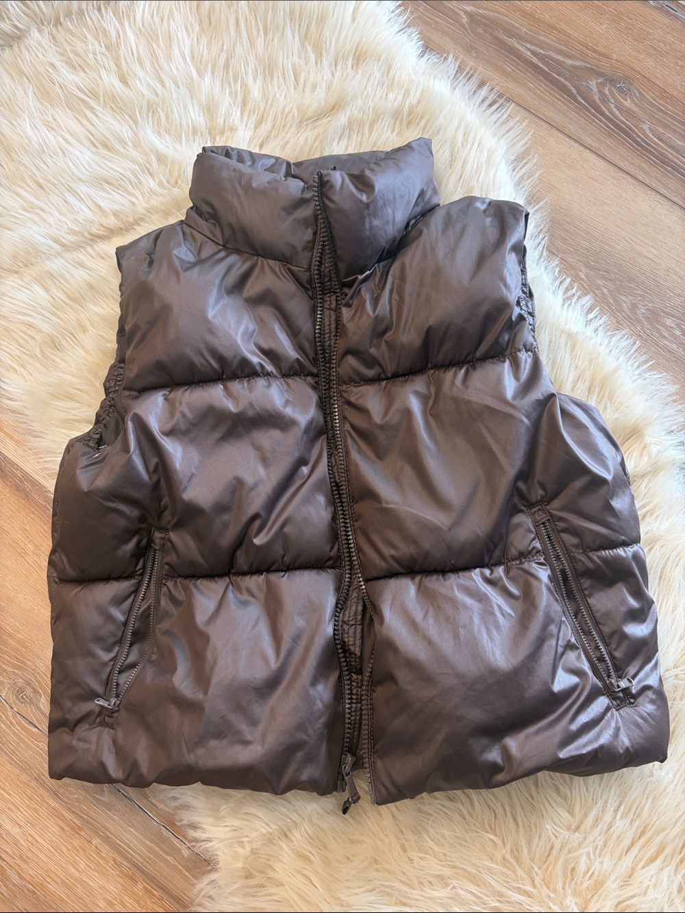 Old Navy Brown Puffer Vest